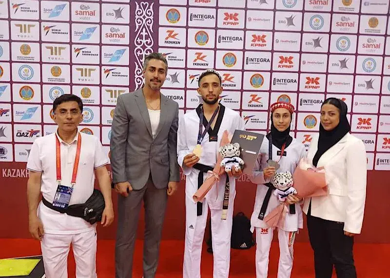 قزاقستان میزبان کسب یک مدال طلای ایرانی و یک نقره توسط تکواندوکاران